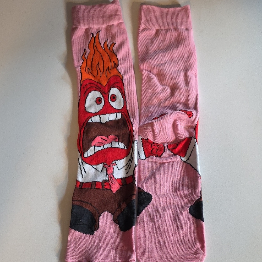 Inside Out "Anger" Character Socks NWT